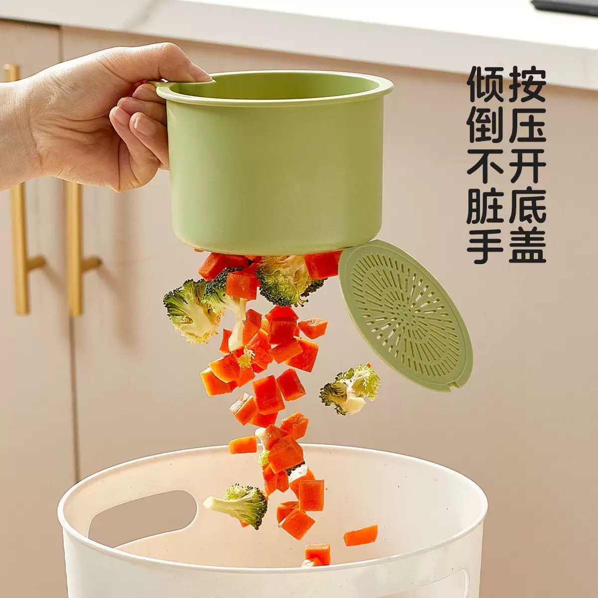 创意多功能按压式水槽过滤收纳挂篮厨房置物架水龙头沥水蓝