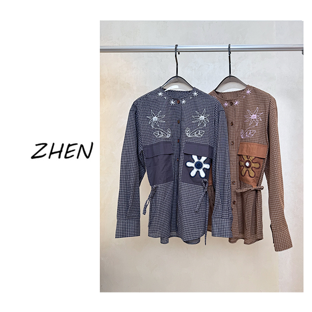 【ZHEN】25K01343 2025新款时尚气质休闲百搭衬衫上衣女