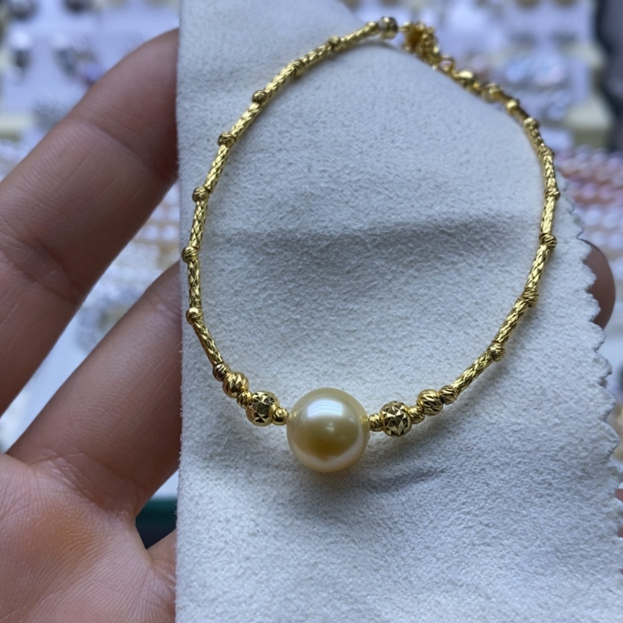 【闪购商品】海水珍珠手链银S925镶嵌