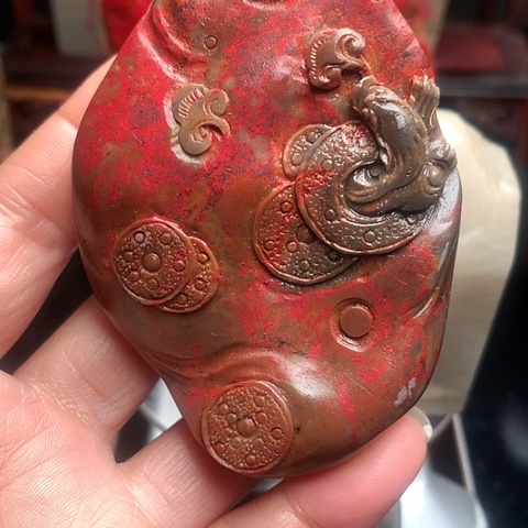 昌化石昌化鸡血石挂件