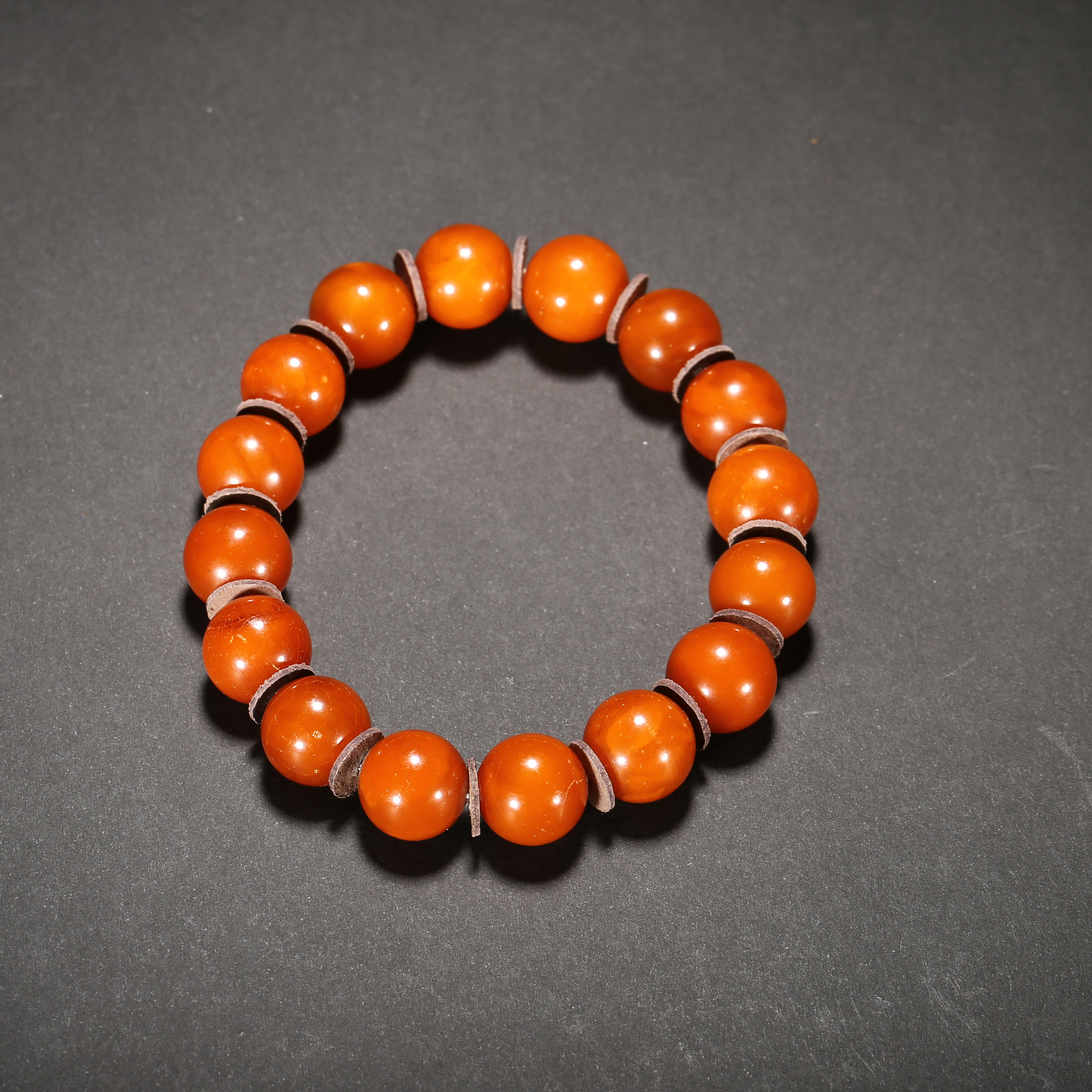 清代*蜜蜡手串/05XQ1027/蜜蜡【北京文博】