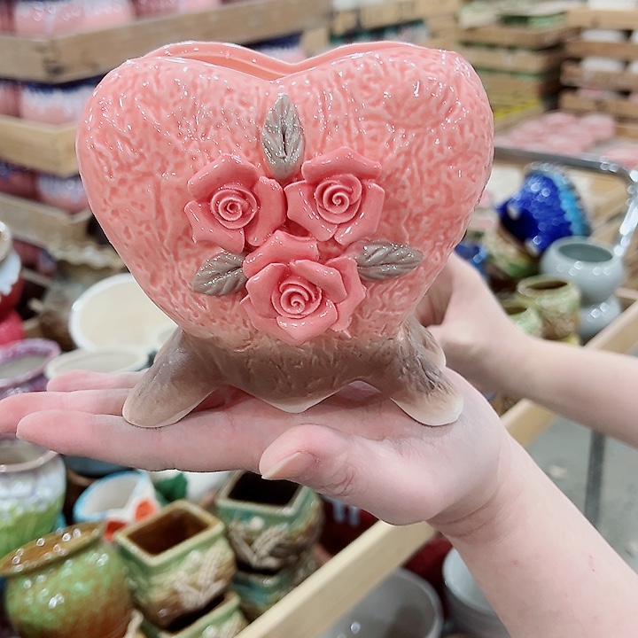 有孔，凑单福利满10元发货陶瓷多肉花盆！