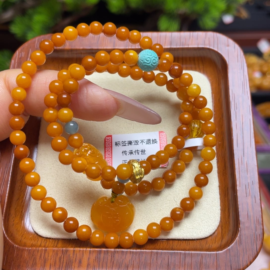 蜜蜡手链未镶嵌手串