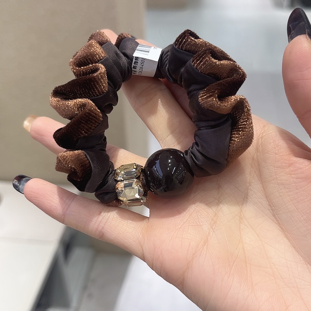 布艺非金属泡菜福咖丝绒边面膜圈