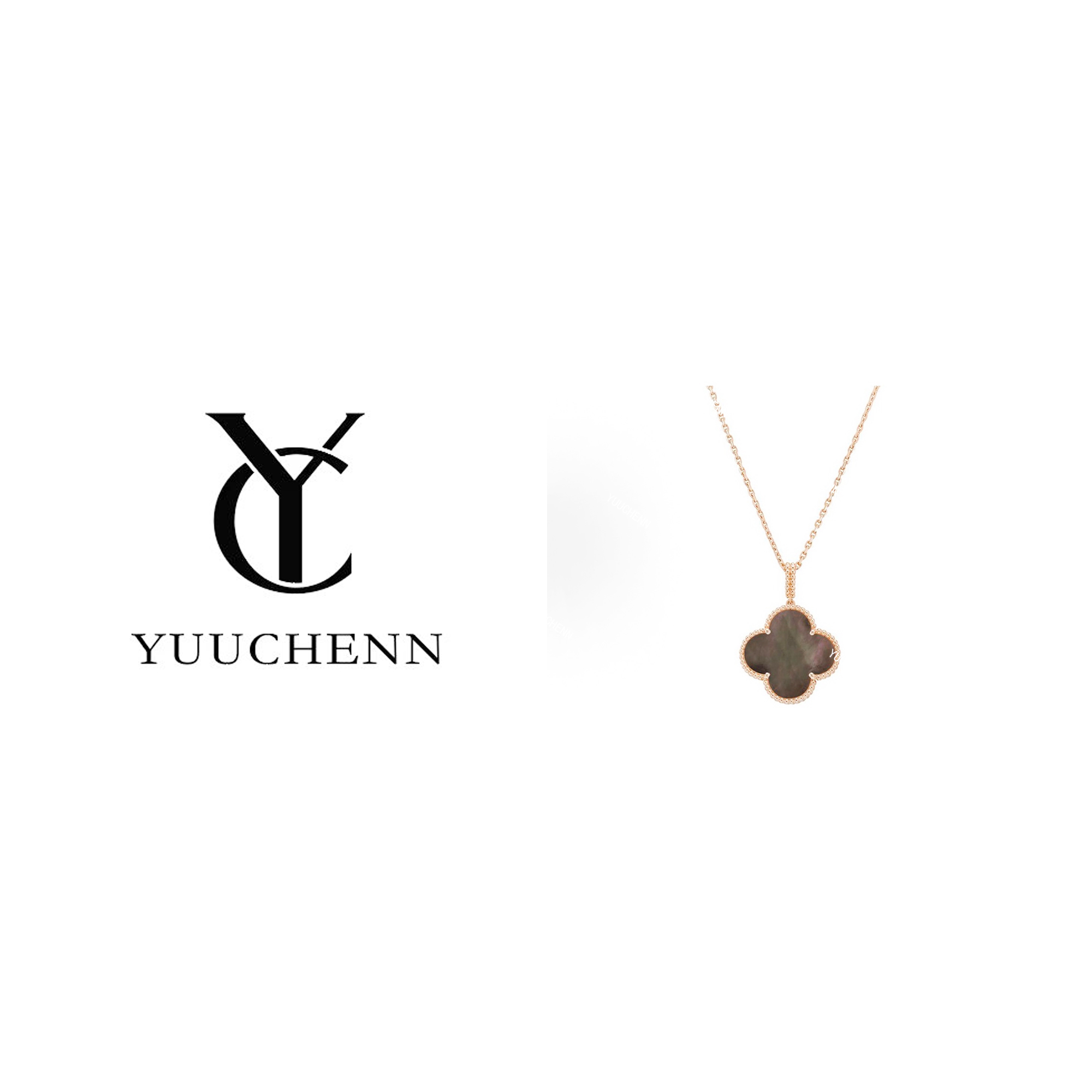 铜合金项链 YUUCHENN【Aihambra】 镀K金轻奢女士项链