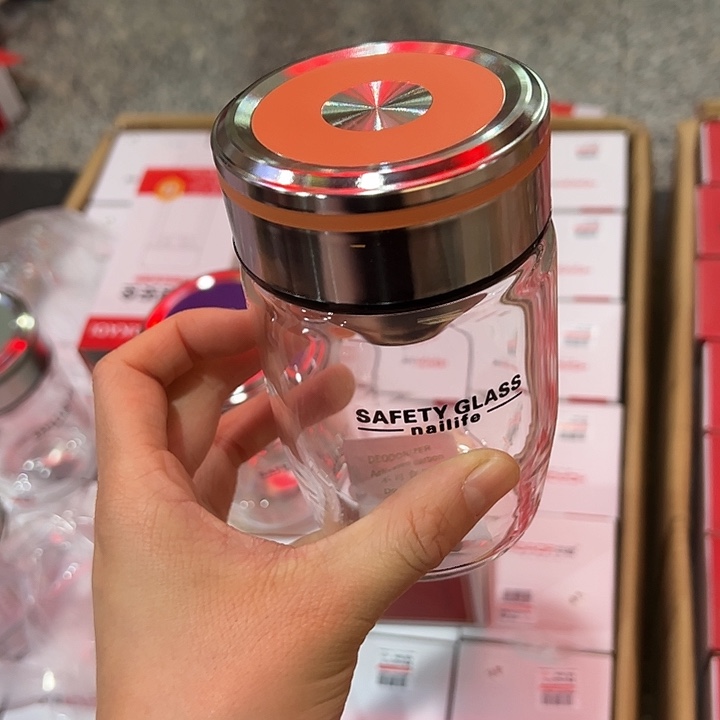 那艾生活玻璃杯330330黄色玻璃杯