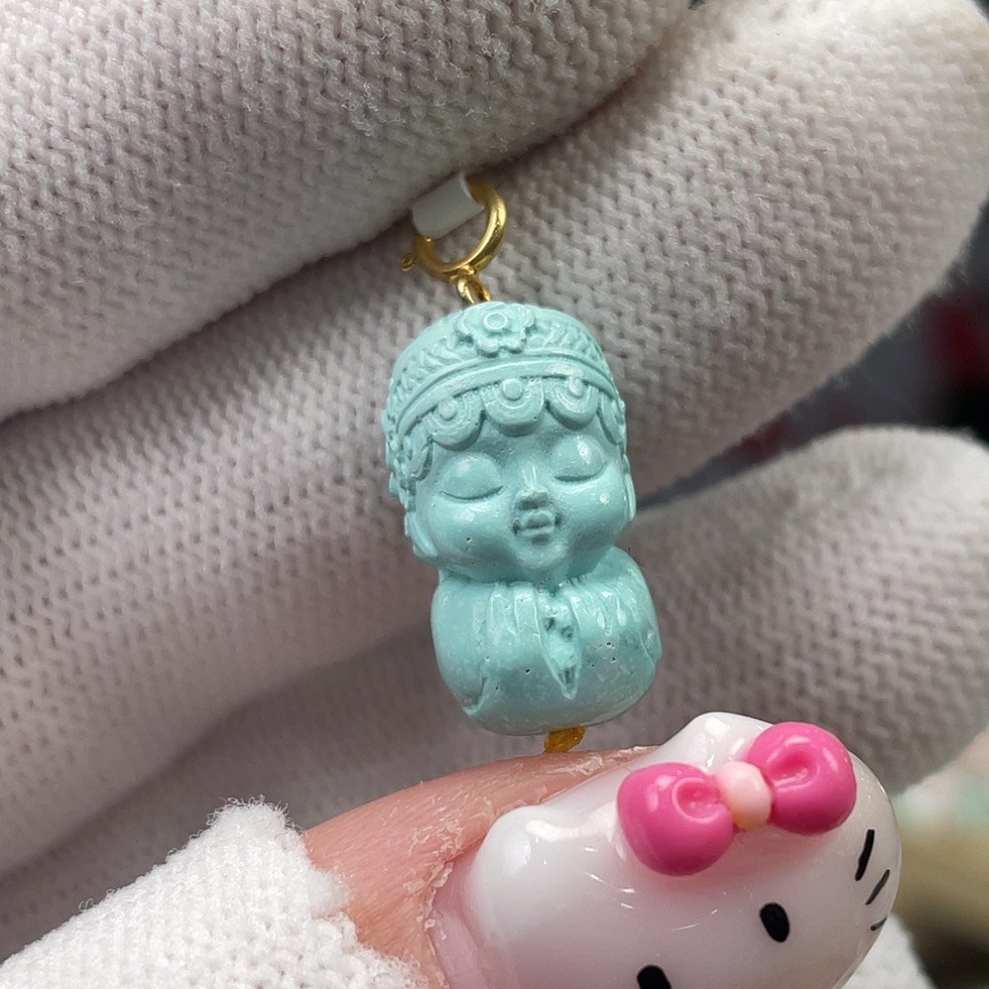 绿松石未镶嵌挂件