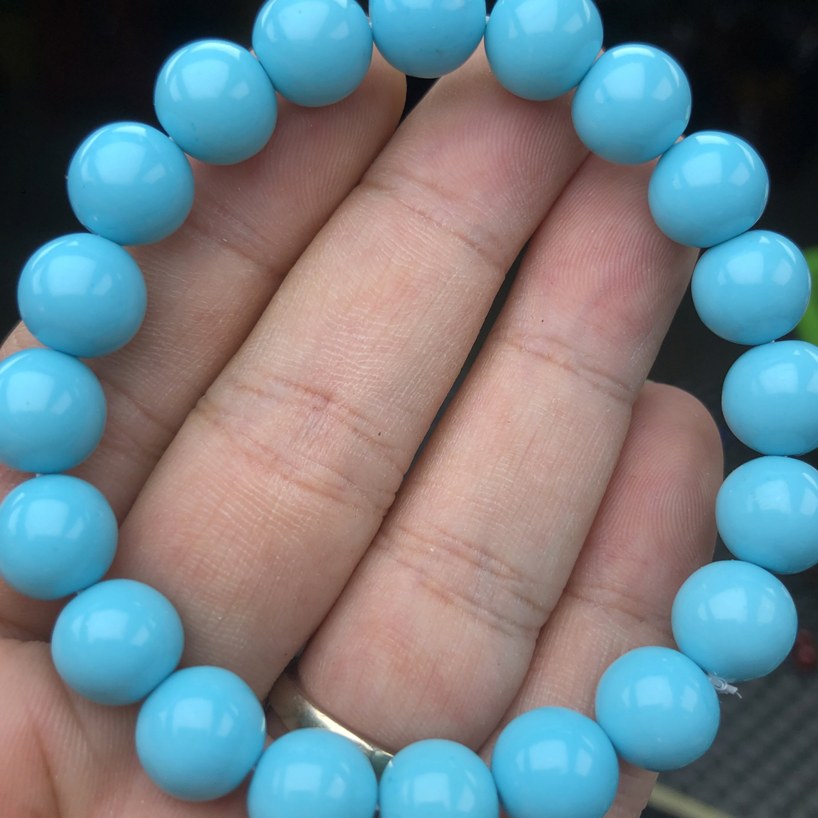 233高瓷蓝10mm手串