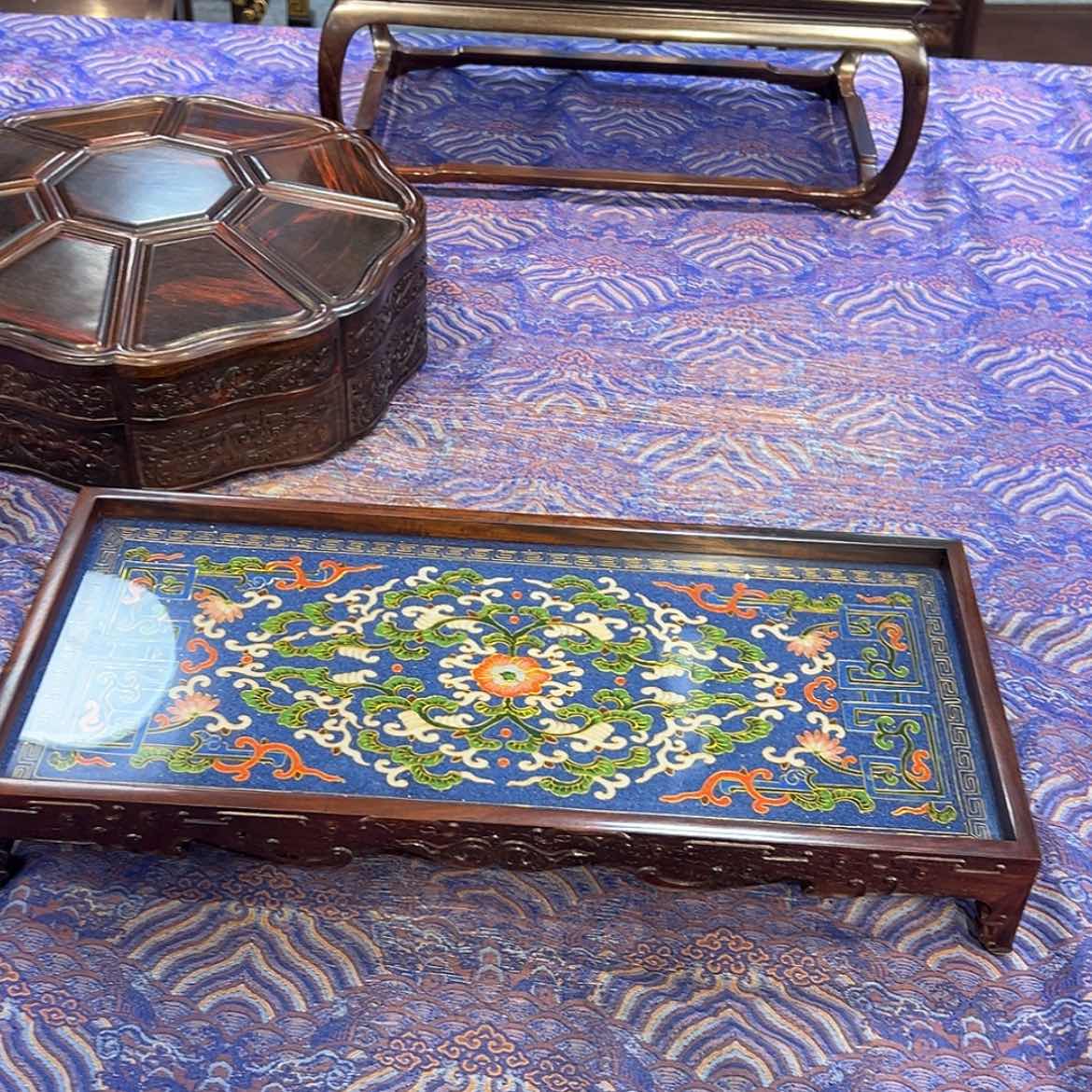 【闪购商品】红酸枝木类成套家具茶盘