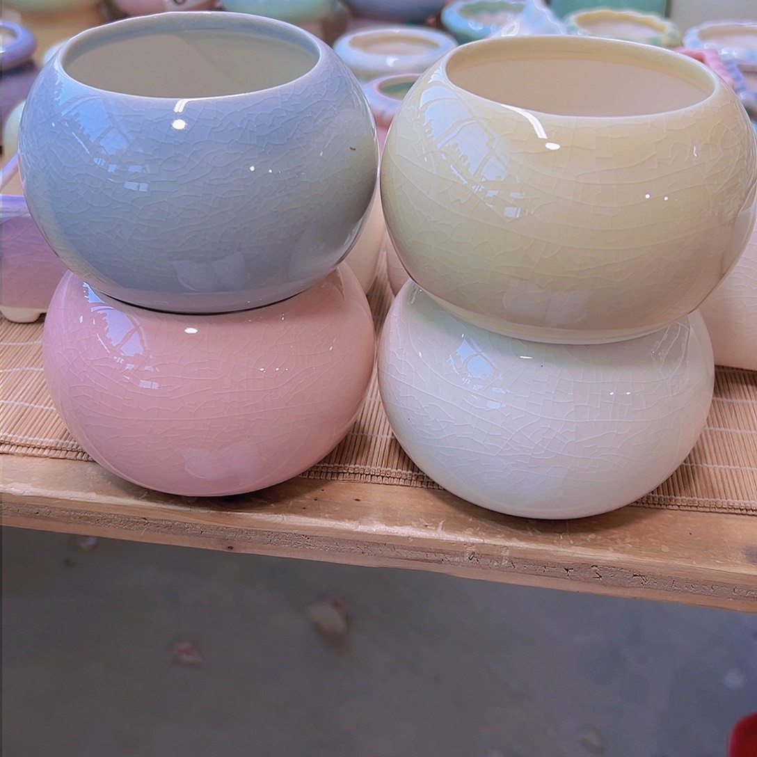 红陶陶瓷花盆满12包邮