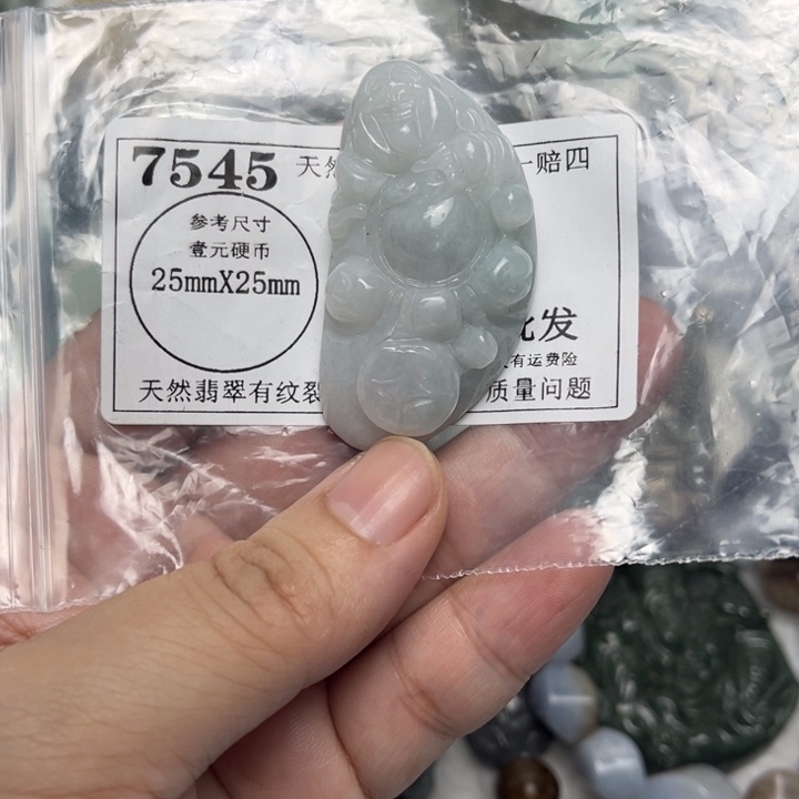翡翠未镶嵌颈饰7545
