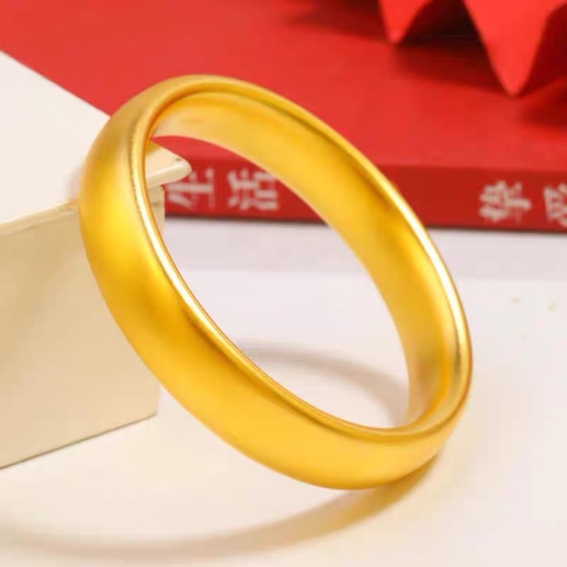 足银手镯 【轮胎手镯】哑光素圈气质百搭经典时尚