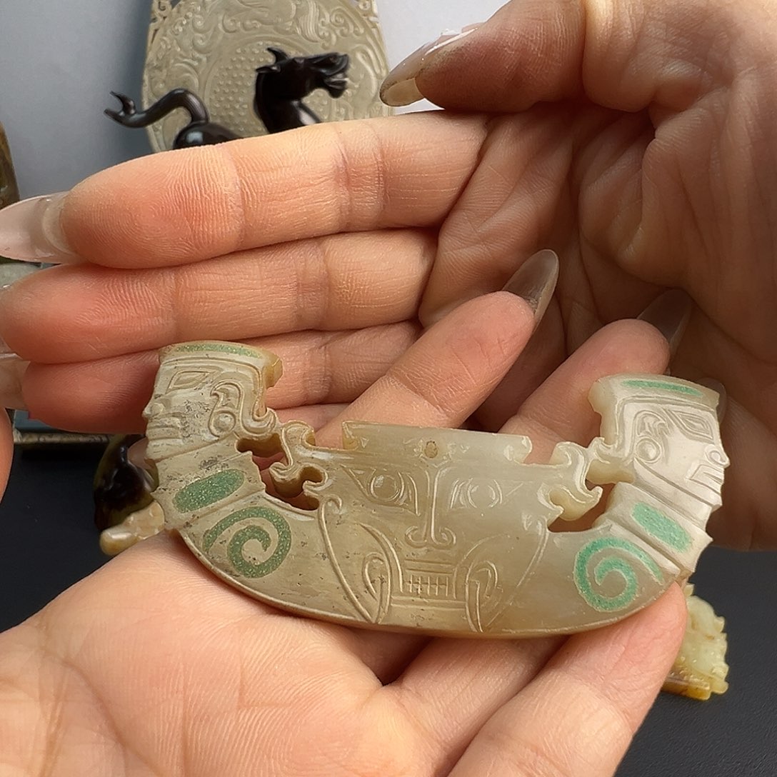 和田玉未镶嵌挂件阿*