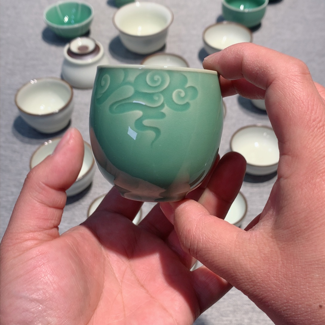 龙泉青瓷茶具杯子