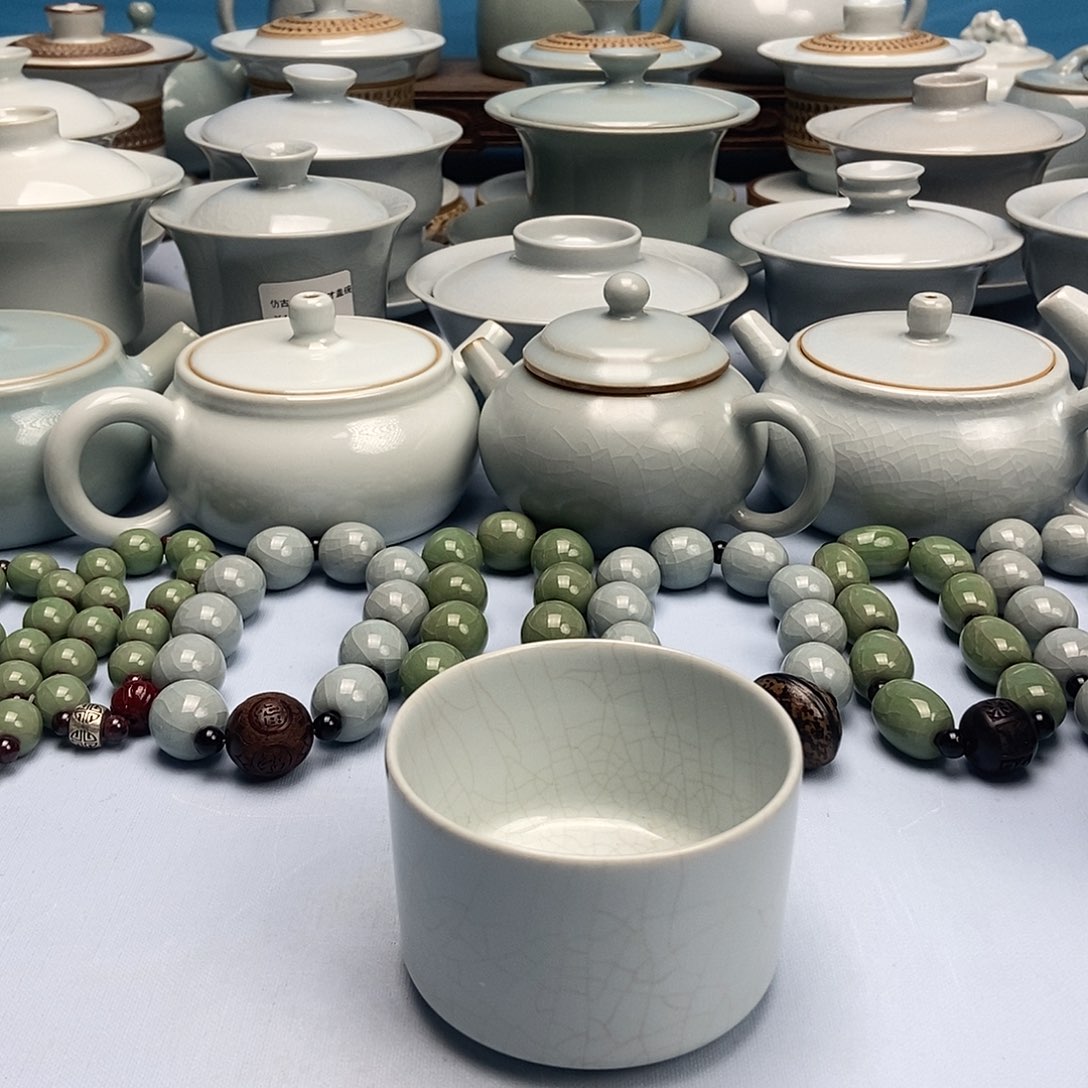 杯微微瑕月白扳指杯原矿原釉原产地