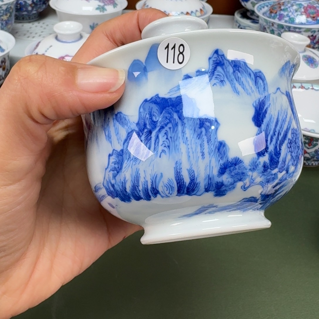 沙沙手绘手工茶具118