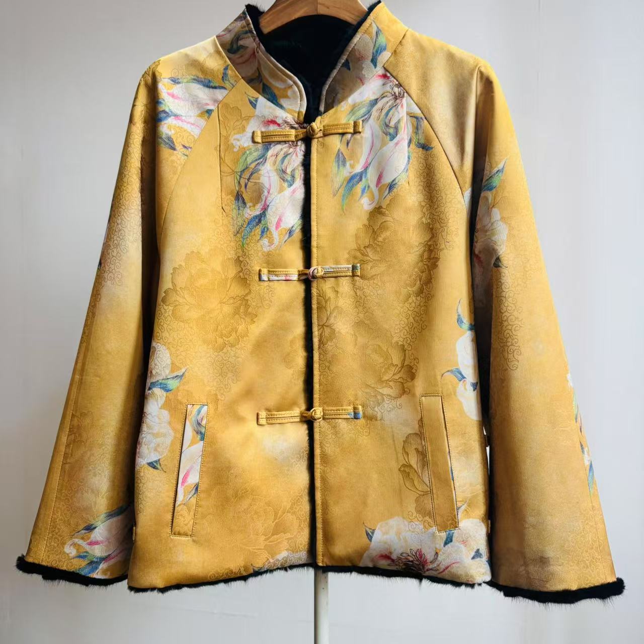 国风两面穿新中式女士水貂皮草