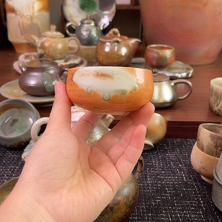 普洱柴烧主人杯茶杯