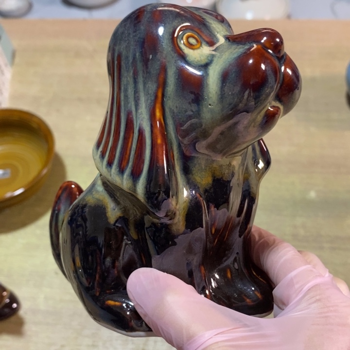 瓷片七厂窑变狗狗旺财