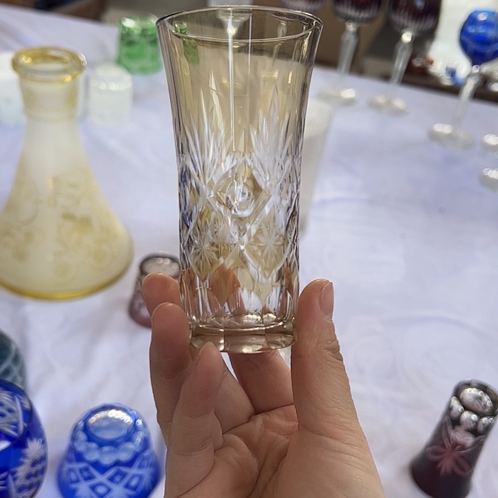 手柄款水晶玻璃微瑕一个