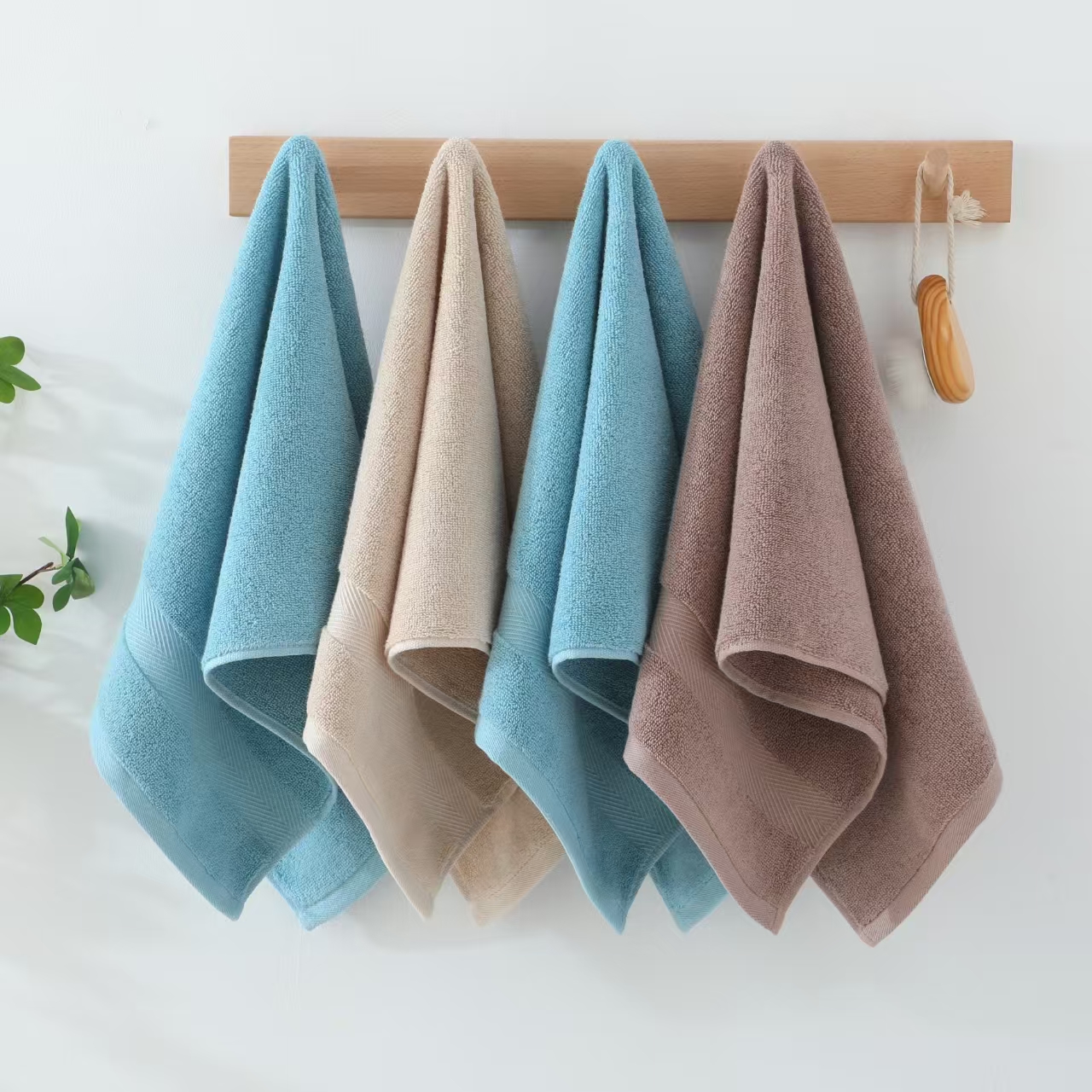 【佑家】全棉纯色吸水速干毛巾一条-款式混发