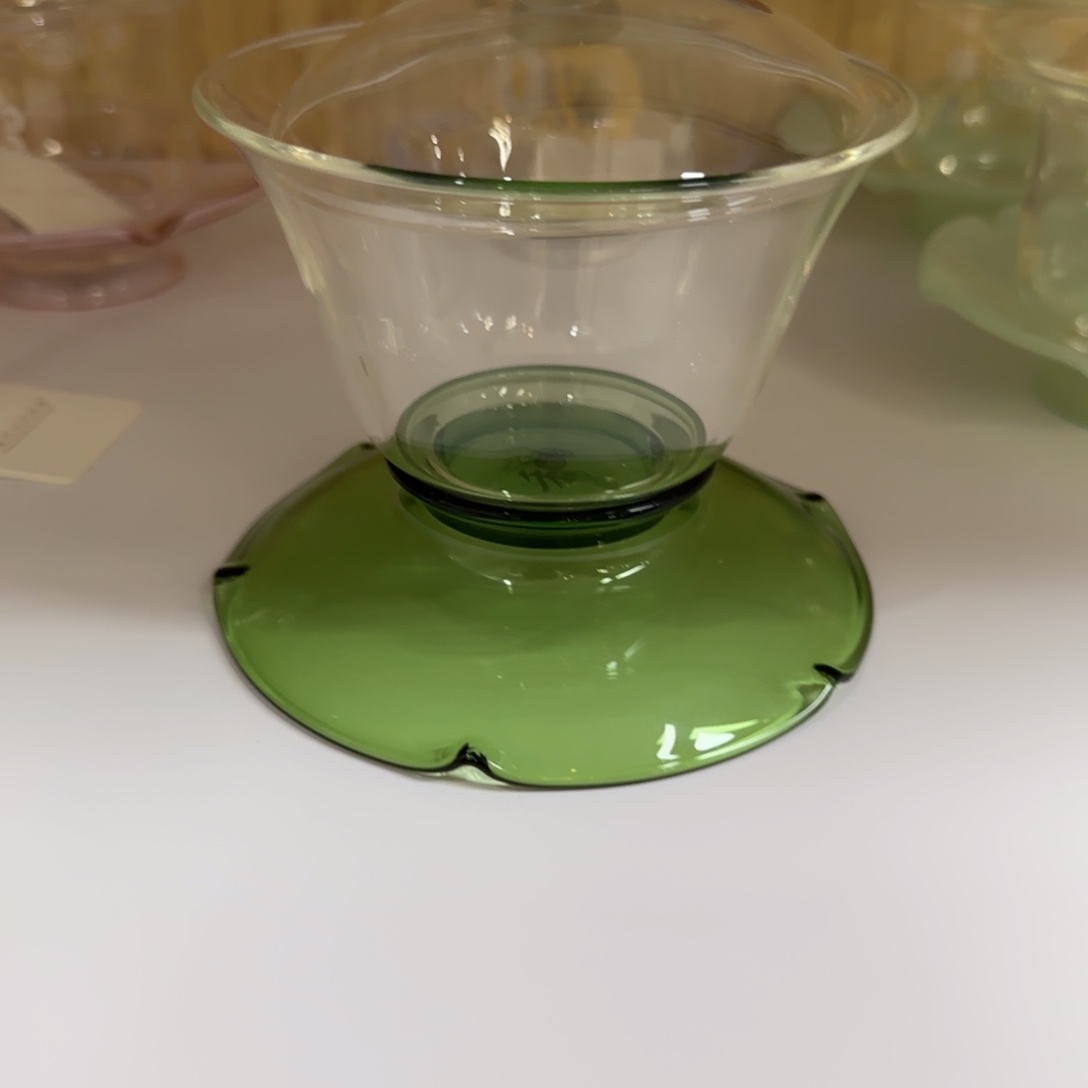 禾器荷叶盖碗湖绿色