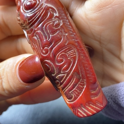 白玉菩提吊坠摆件