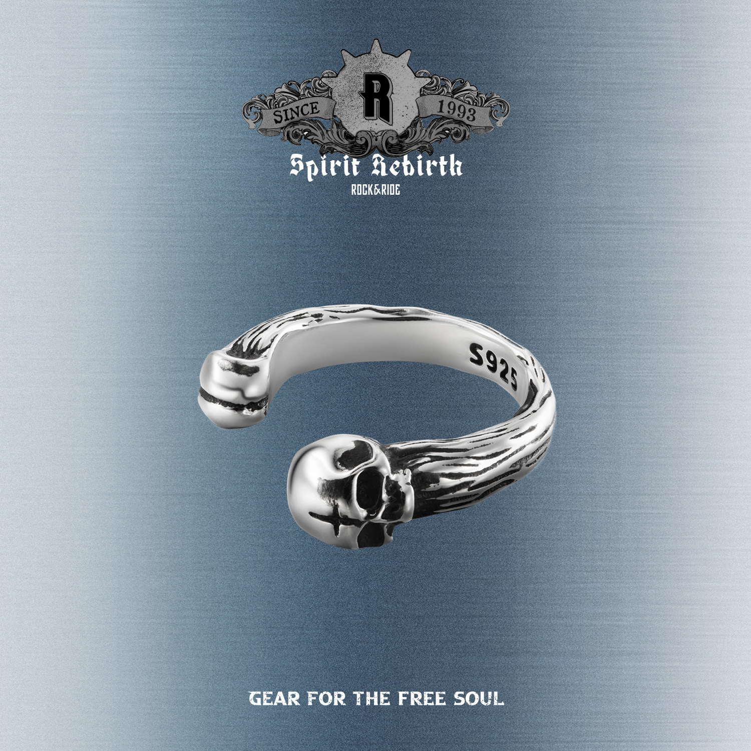 ROCK&RIDE 925银耳饰 Heart系列 致爱耳骨夹耳饰男复古女朋克简约