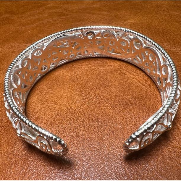 银饰手镯ys0003开口镂空花（开口款）