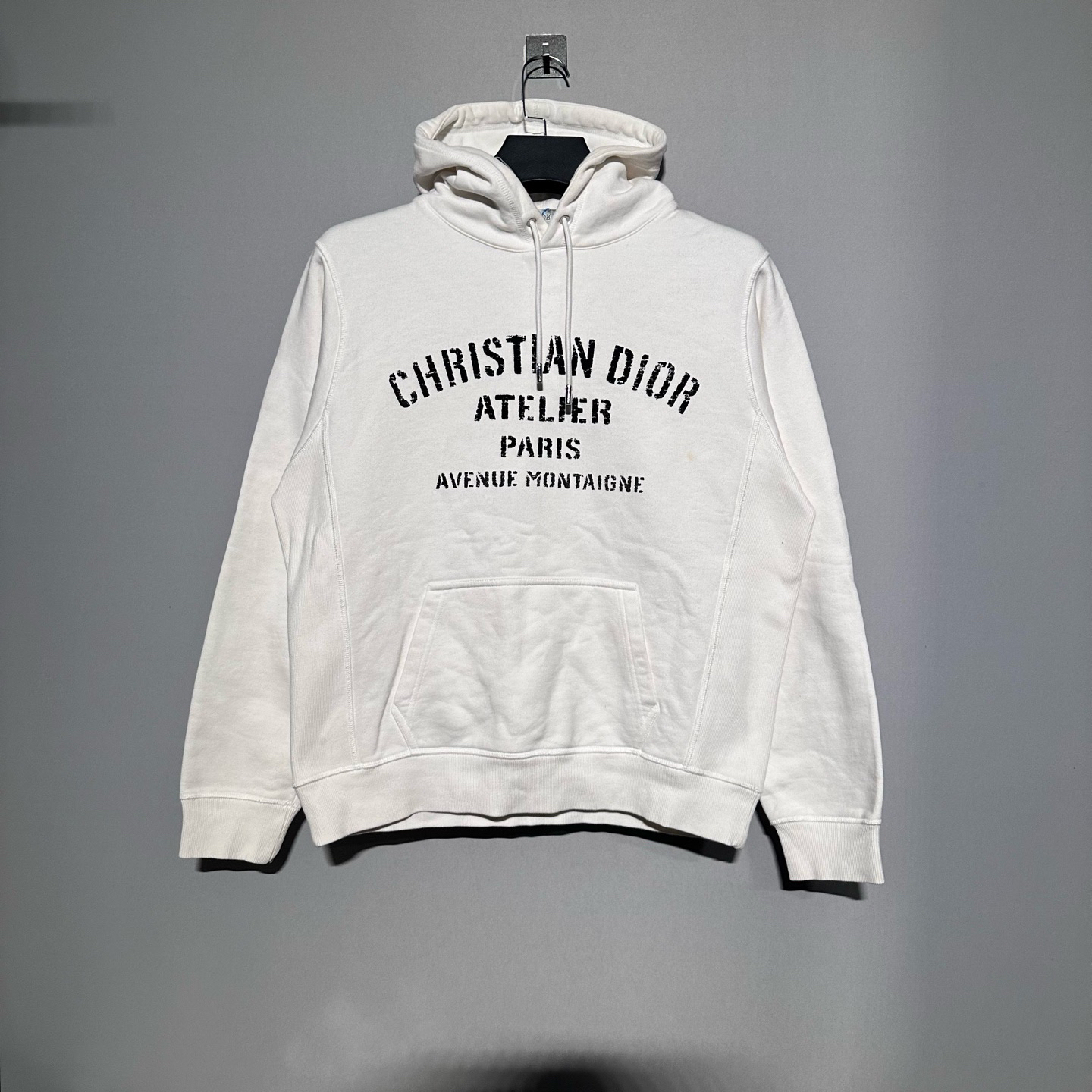 99新 DIOR/迪奥 白色印花logo长袖卫衣/L码/价11200