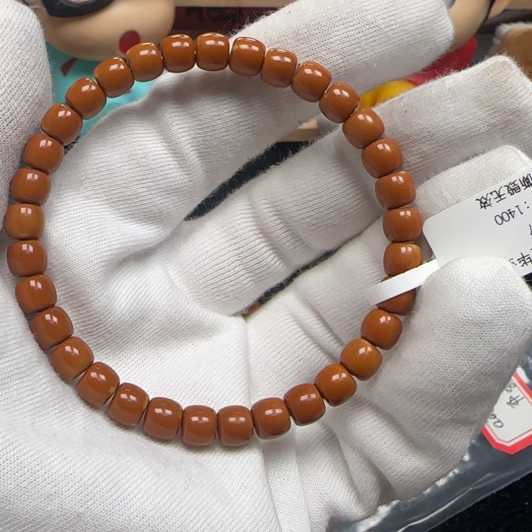 橄榄核手串老挝单圈极限弧三花6.7mm