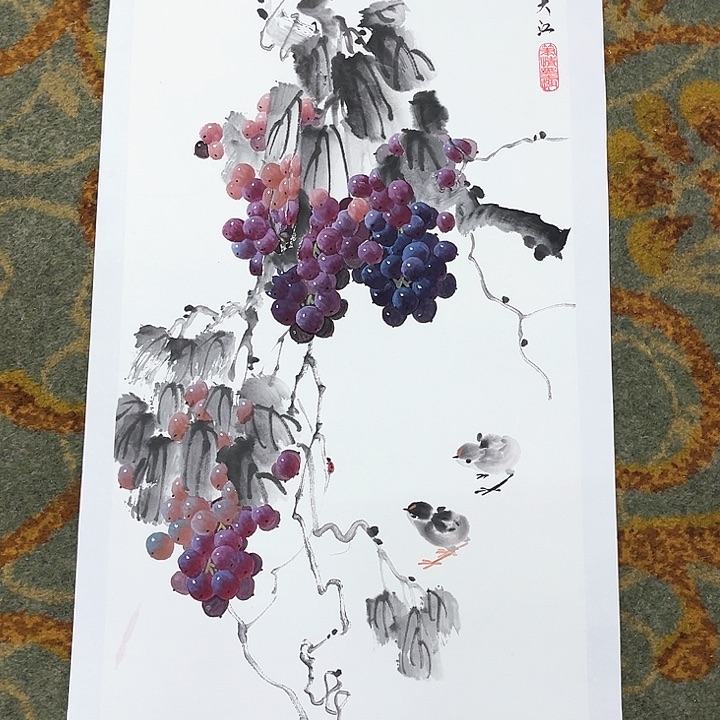 国画四尺四开白大江