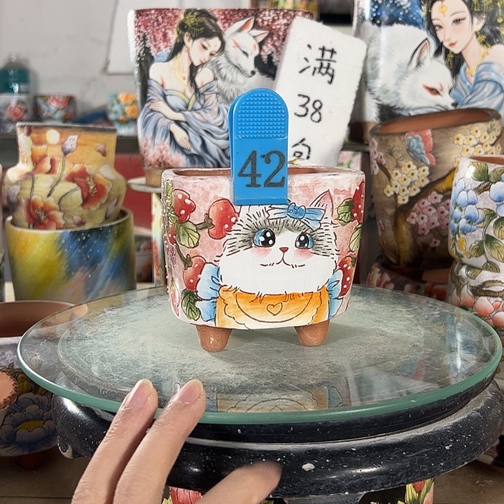 景德镇手绘花盆性价比超高