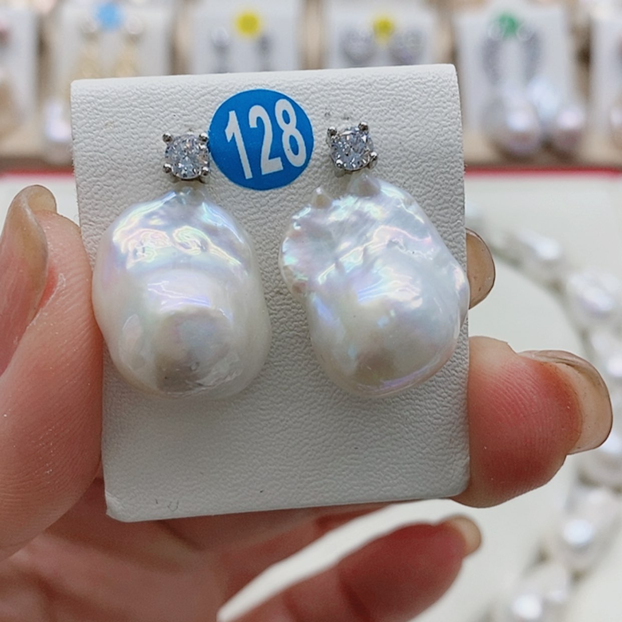 【闪购商品】淡水珍珠耳饰银S925镶嵌