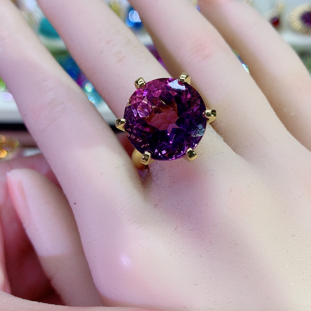 水晶戒指银S925镶嵌