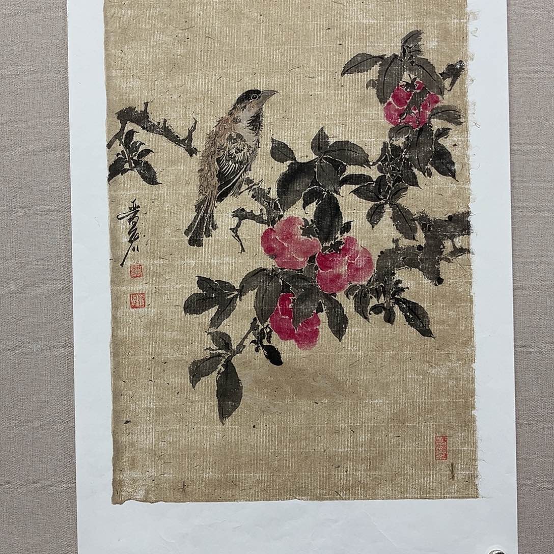国画艺术家真人手绘