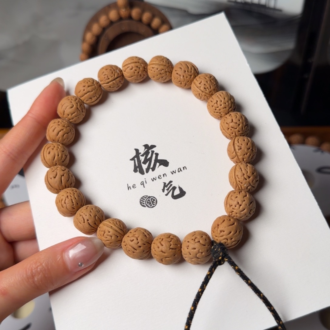 野生肌肉纹桃核吊坠闪11