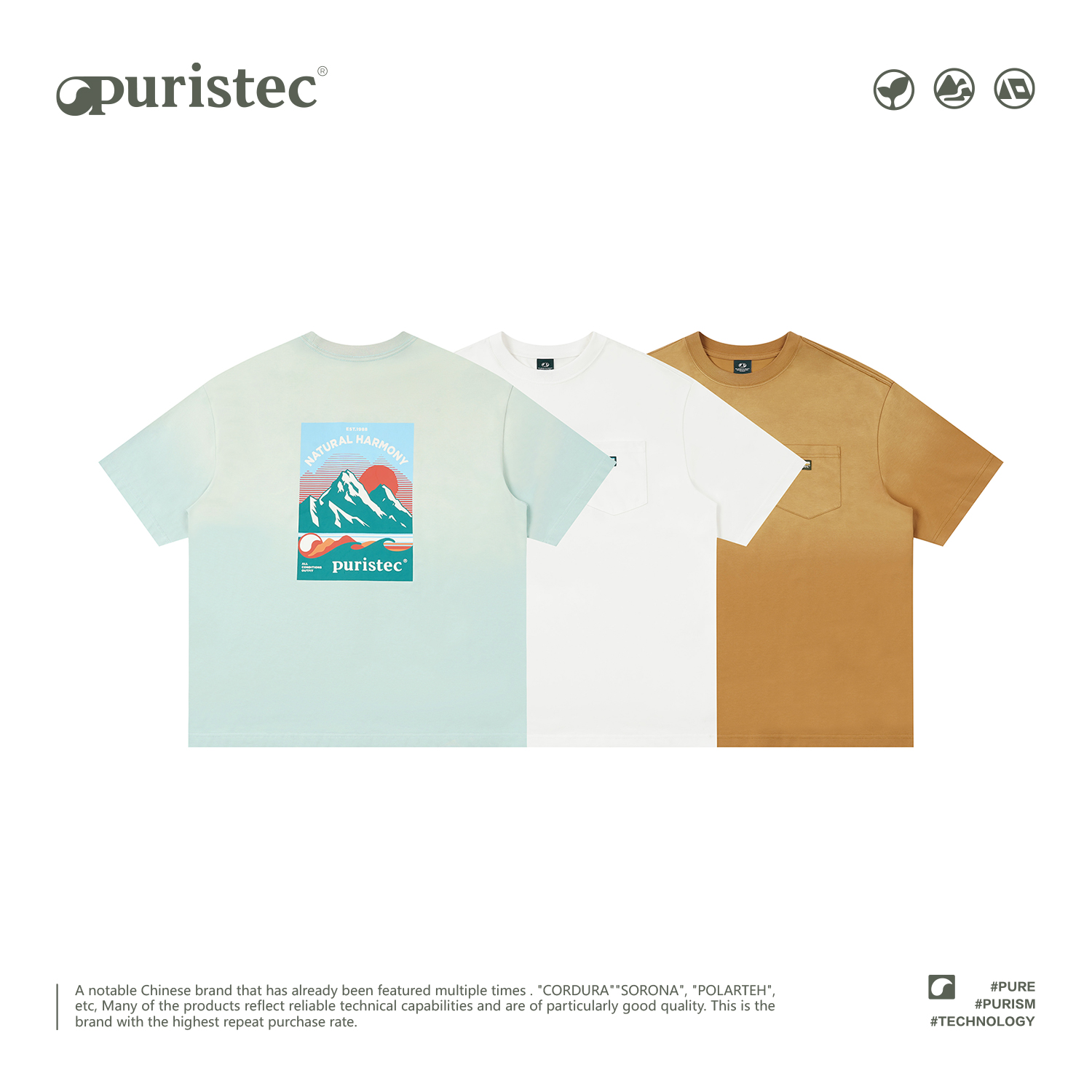 PURISTEC印花短袖PSC25TS140