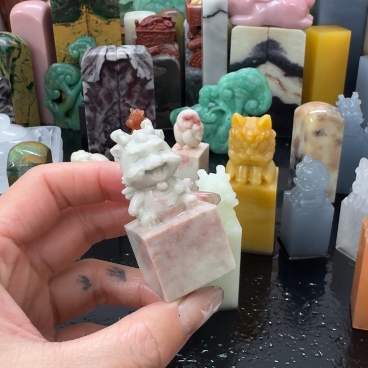 家***品青田石混合各种石