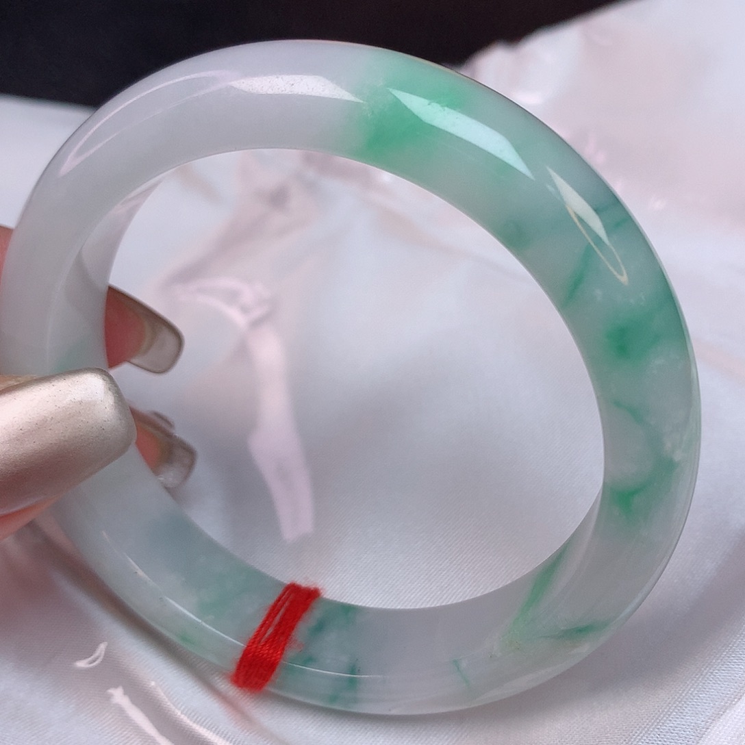 翡翠手镯未镶嵌丽**L57 翡翠手镯