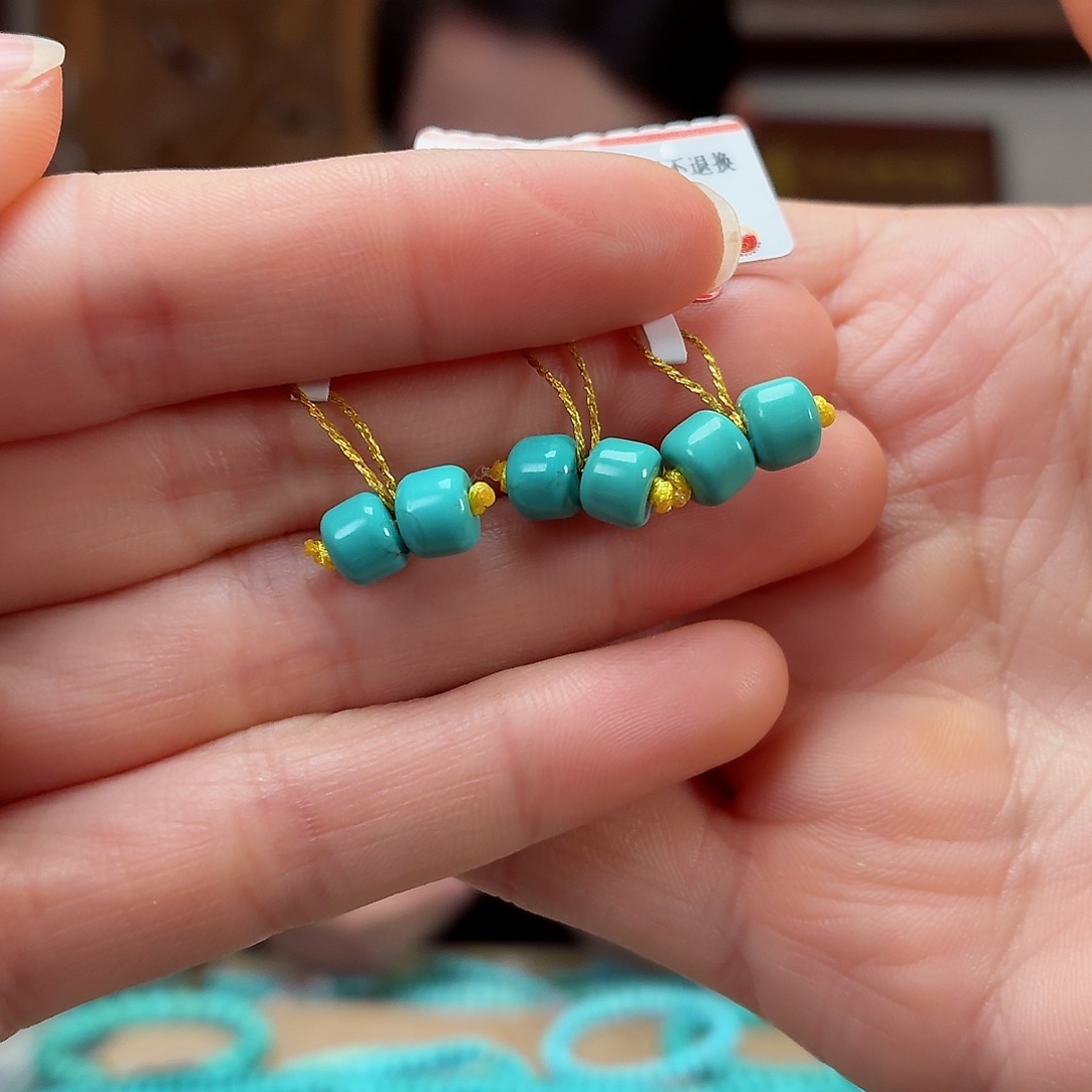 未镶嵌绿松石珠宝奇石豆*