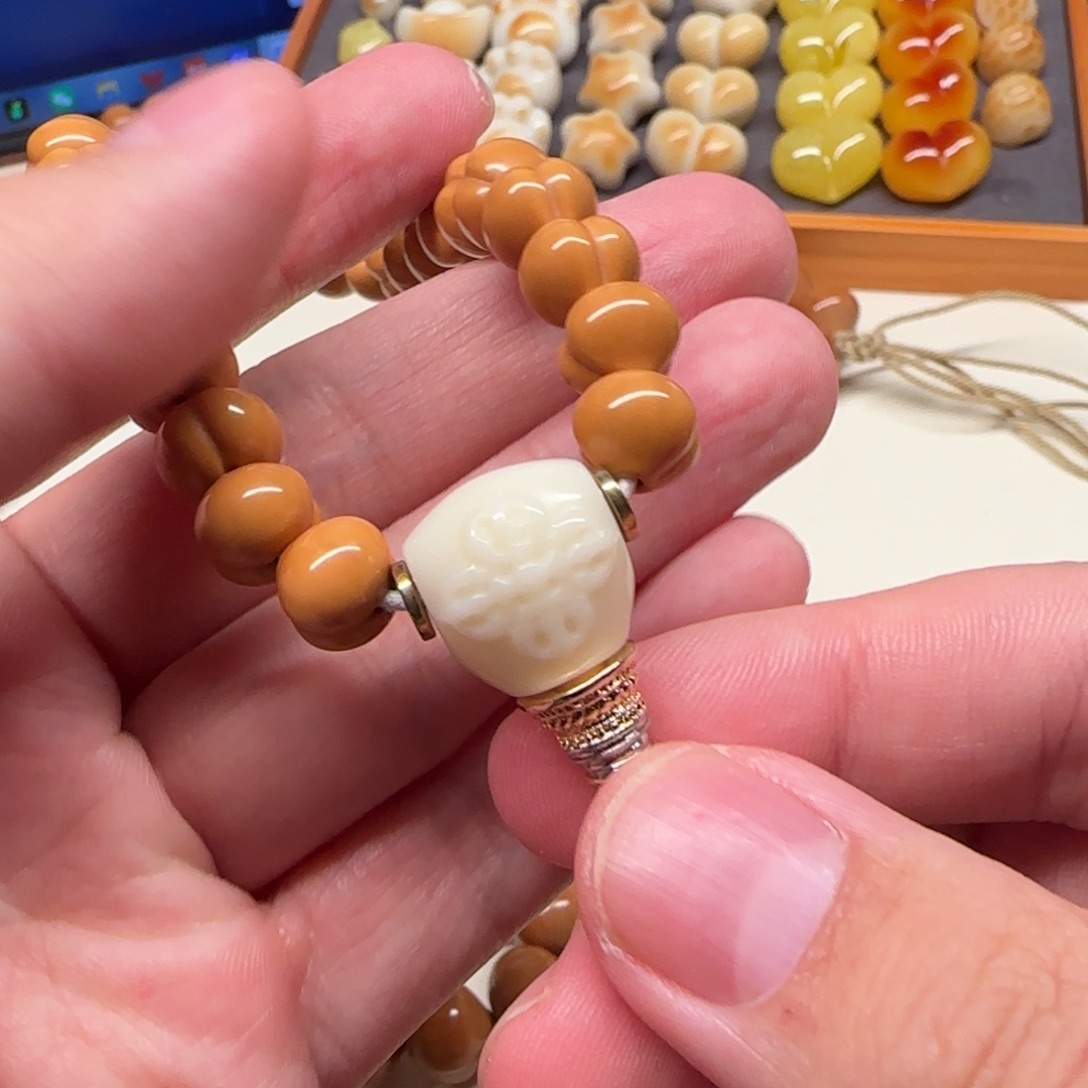 福***多猴头核桃吊坠猴头三通配饰