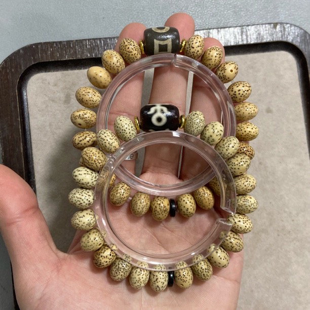 【Y8海南料】星月菩提卡1.1算盘珠单圈手串（底色 配饰多样，发其一）