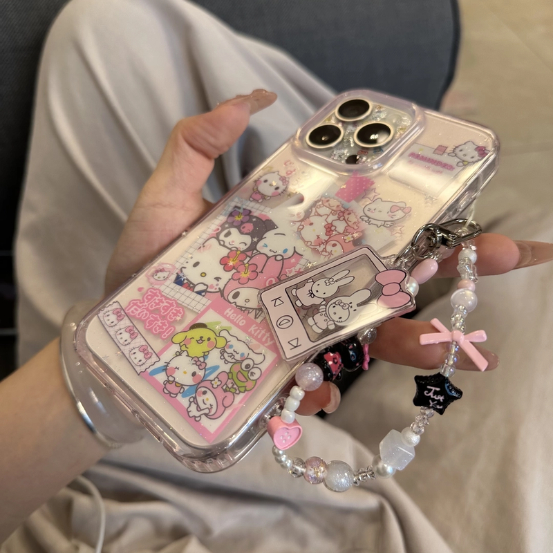 卡通可爱三丽鸥合照适用iPhone16promax手机壳苹果15Pro少女14/13