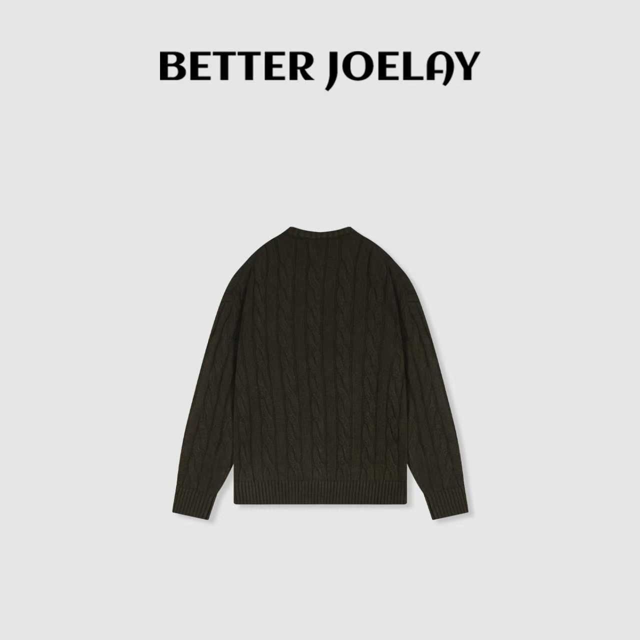 BETTER JOELAY-【绞趣棕调】套头毛衣气质百搭洋气韩版WS92285