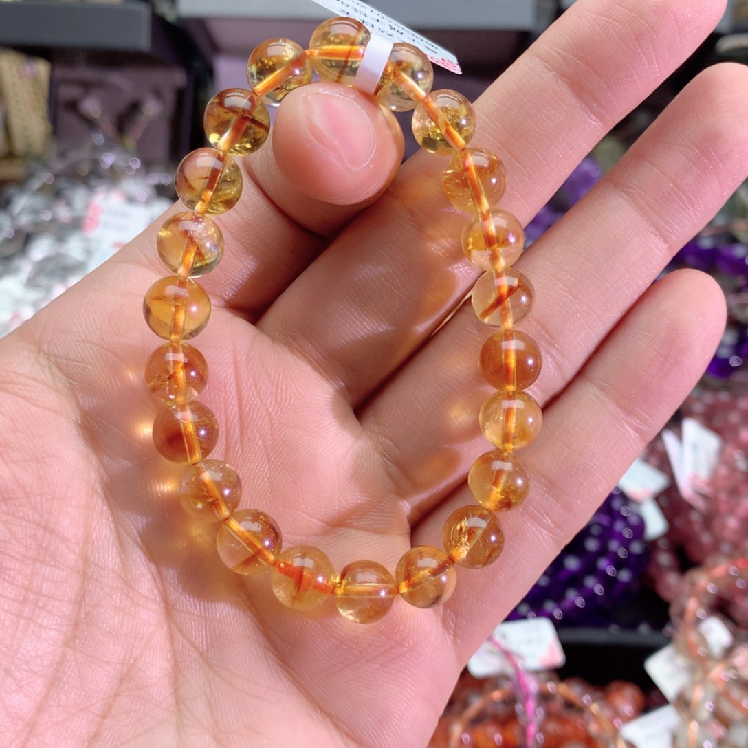 黄晶手串未镶嵌?****黄塔晶8+