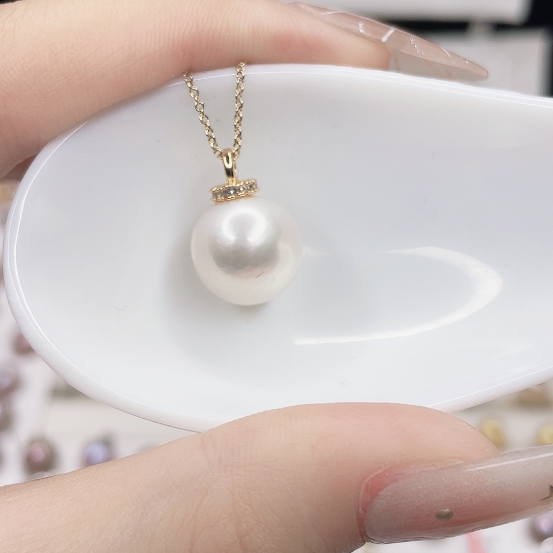 合金淡水珍珠吊坠(赠链)