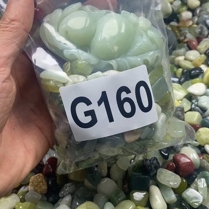 蛇纹石玉鱼缸石未镶嵌