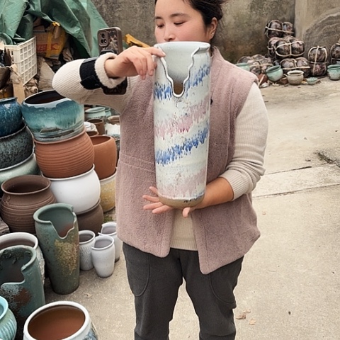 口14高42瑕疵盆子。