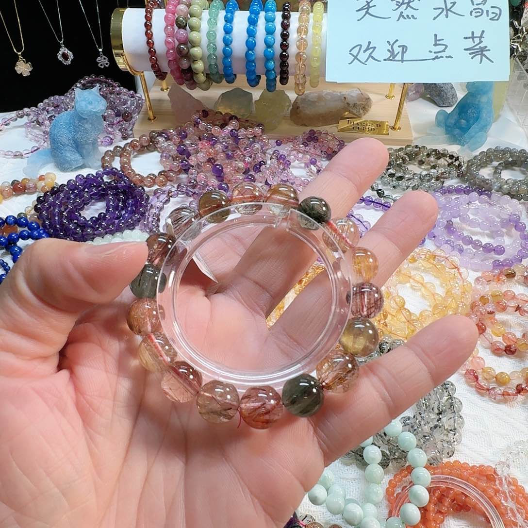 发晶手串未镶嵌彩发晶